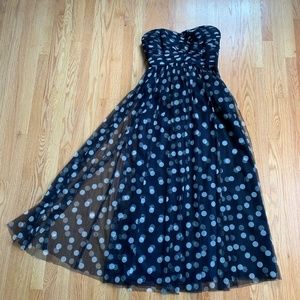 Ralph Lauren Polka Dot Evening Dress